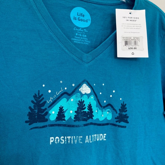 Life is Good V Neck long sleeve tee - Picture 2 of 3